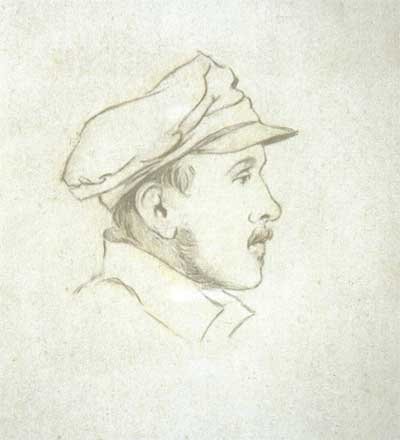 Портрет Лермонтова карандашом