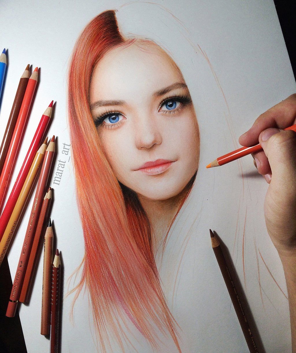 Из фото рисунок цветными карандашами онлайн