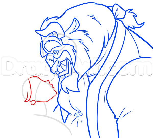 Поэтапно нарисовать красавицу и чудовище