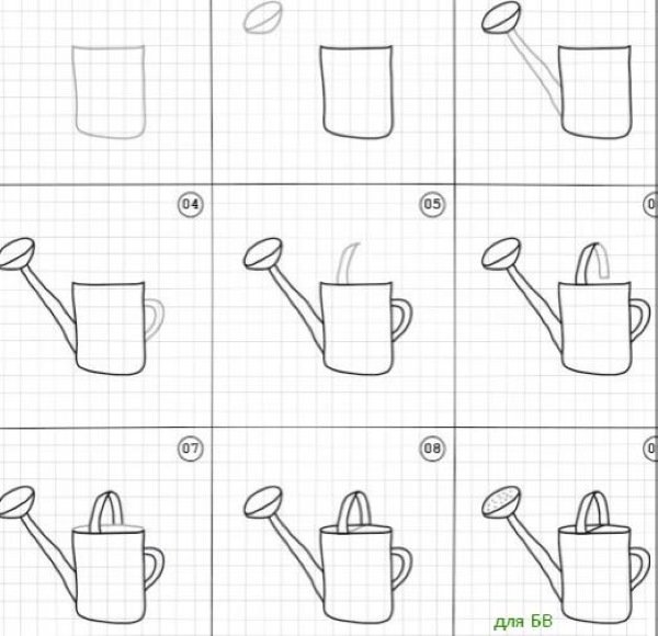 Нарисовать лейку