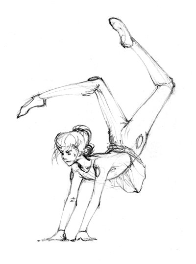 Акробатика рисунки карандашом