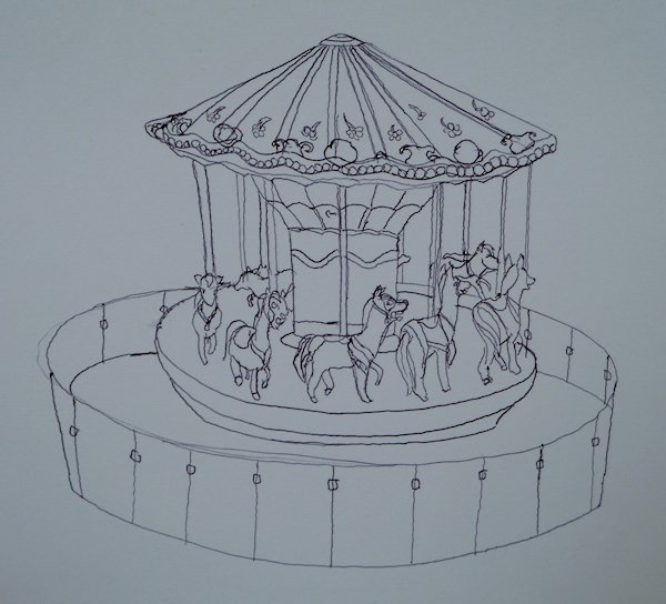 Раскраска парк развлечений для детей