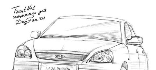 Чертеж Лада Приора седан
