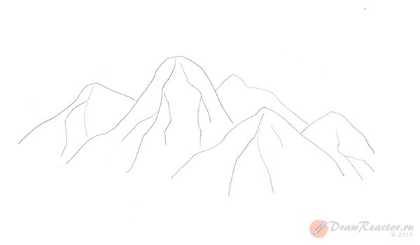 Горы раскраска для детей