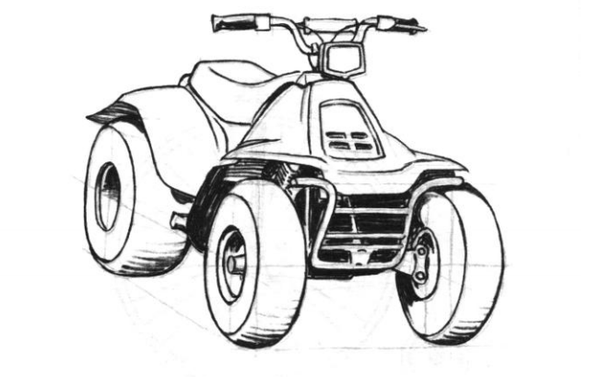 Раскраска квадроцикл Ямаха