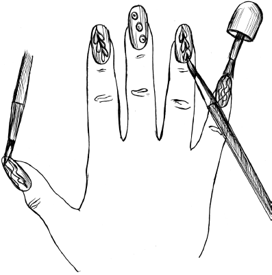 Маникюр карандашом