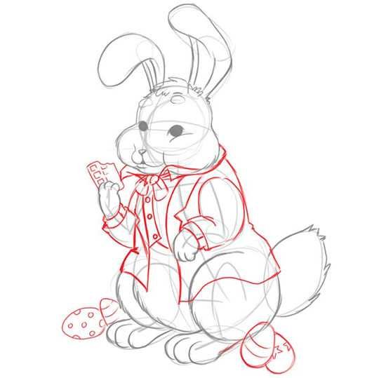 Раскраска зайчик