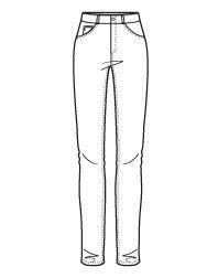 Джинсы технический эскиз