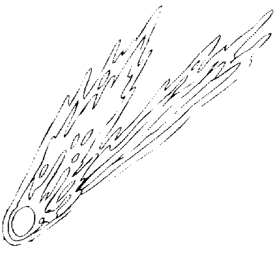 Нарисовать комету карандашом