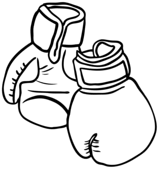 Боксерские перчатки эскиз