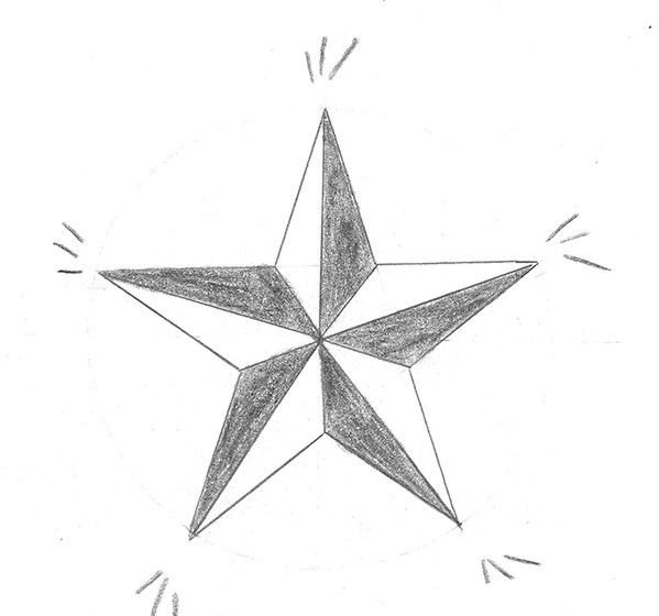 Звезда 8 угольная вид сбоку