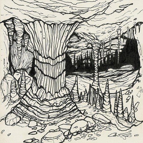 Пещера карандашом