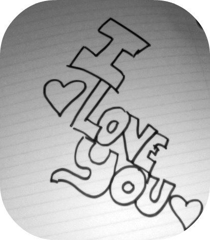 Рисунки для срисовки карандашом надписи