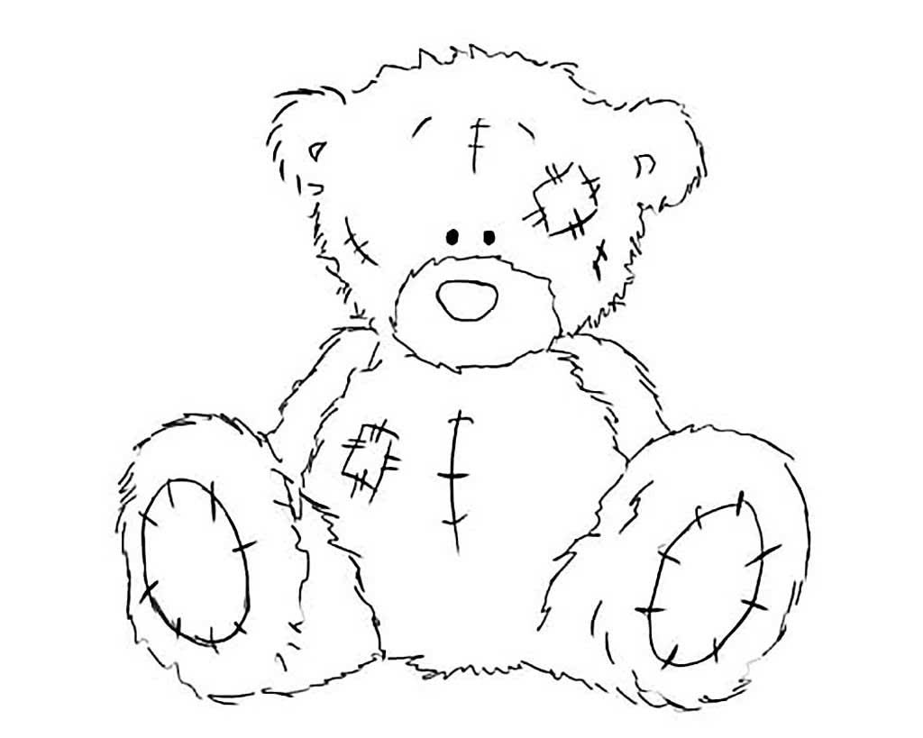 Медвежонок Тедди раскраска