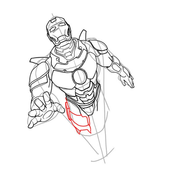 Железный человек для срисовки