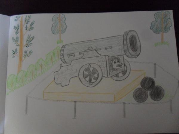 Рисование царь пушка