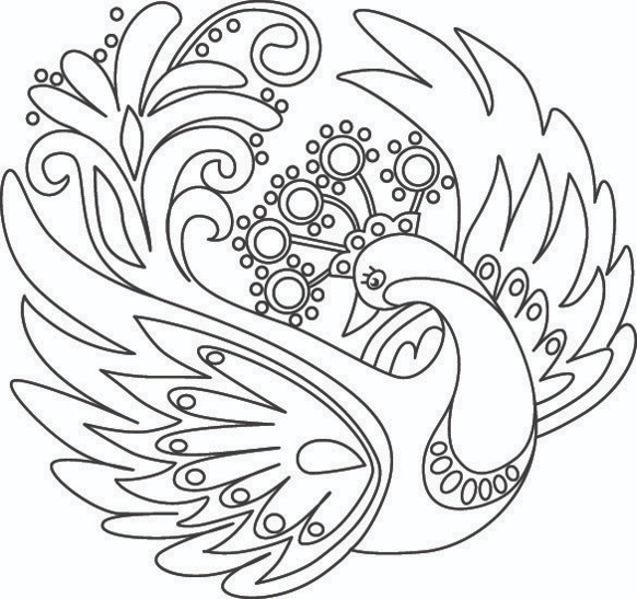 Жар птица раскраска