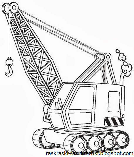 Поэтапное рисование подъемный кран