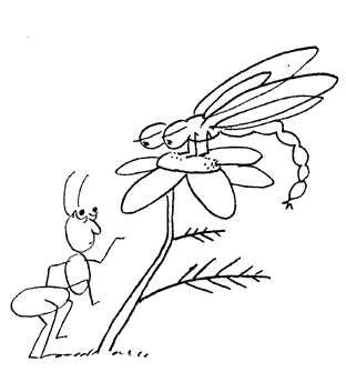 Рисование басня Стрекоза и муравей видеоролик