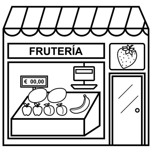 Магазин рисунок карандашом