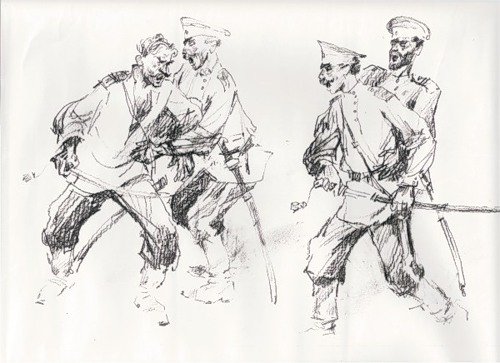 Раскраска казак и казачка для детей