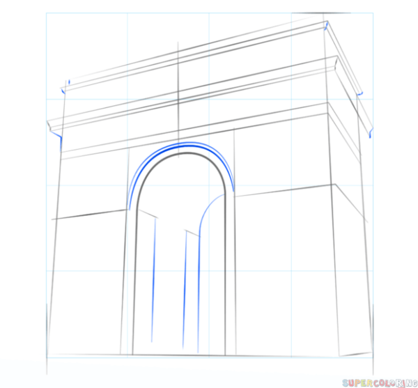 Триумфальная арка карандашом