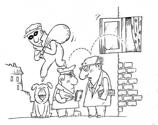 Вор раскраска