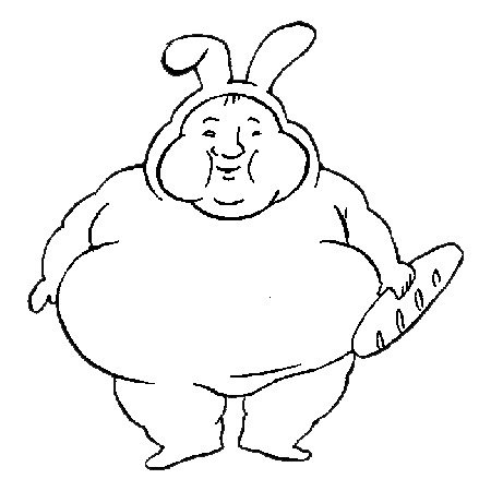 Толстый раскраска