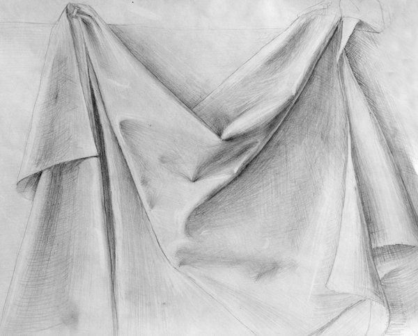 Этапы рисования драпировки
