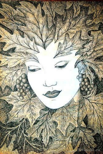 Фея осени раскраска