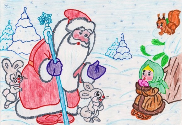 Морозко рисунок карандашом (38 фото)