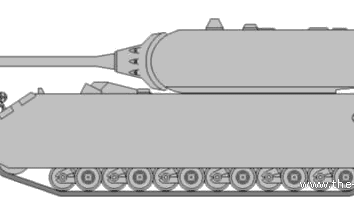 Тигр 2 сбоку чертеж