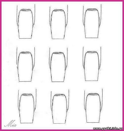 Форма ногтей для рисования