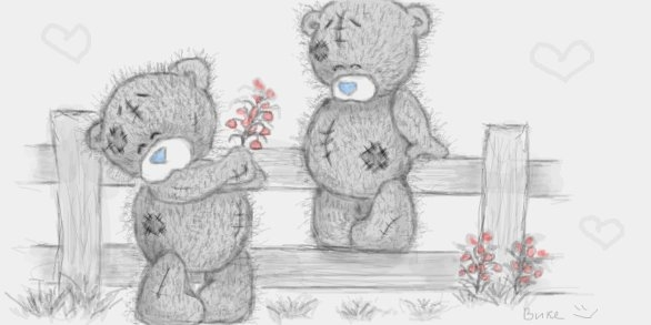 Мишка Тедди рисунок для срисовки