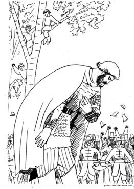 Иллюстрация к былине Илья Муромец и Соловей разбойник для детей