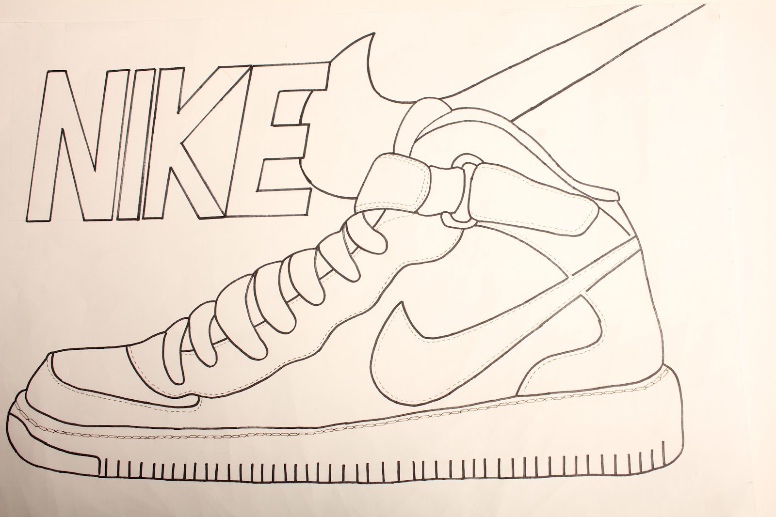 Nike Air Force 1 раскраска
