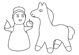 Каргопольская игрушка Полкан рисунок