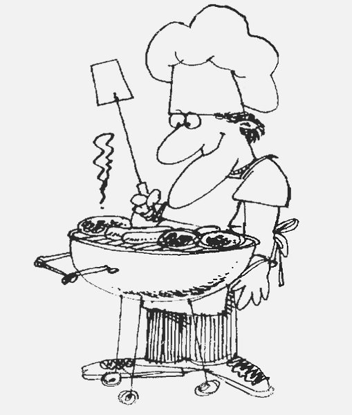 Барбекю раскраска для детей