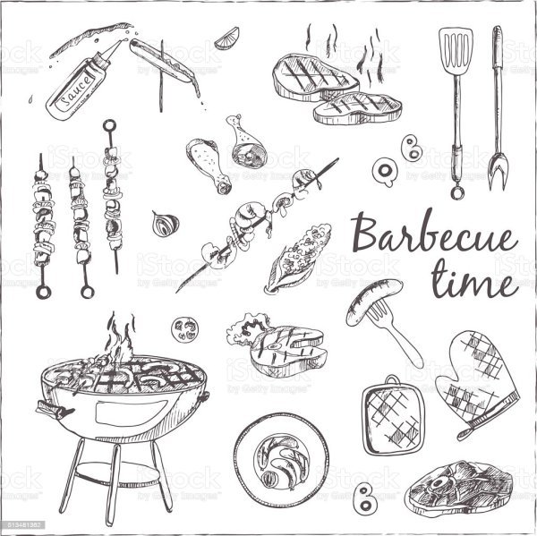 Шашлык рисунок карандашом