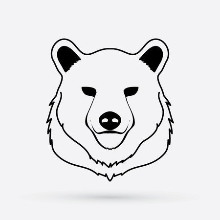 Контур головы медведя