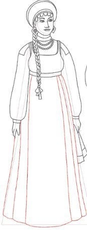 Народный костюм рисунок карандашом (48 фото)