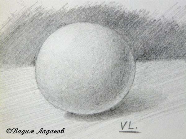 Шар Светотень штриховка