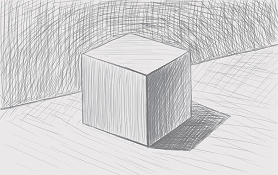 Куб штриховка