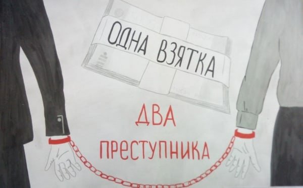 Плакат на тему коррупция легкий