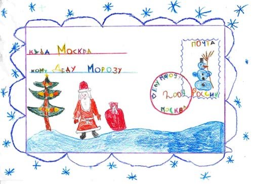 Подарок от Деда Мороза рисунок