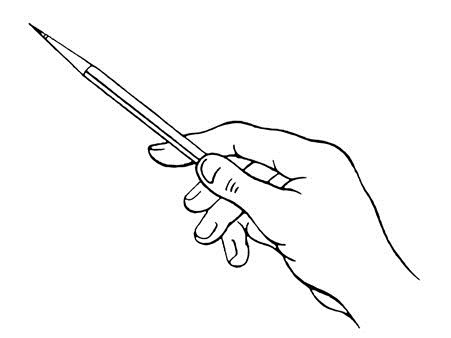 Кисть карандашом