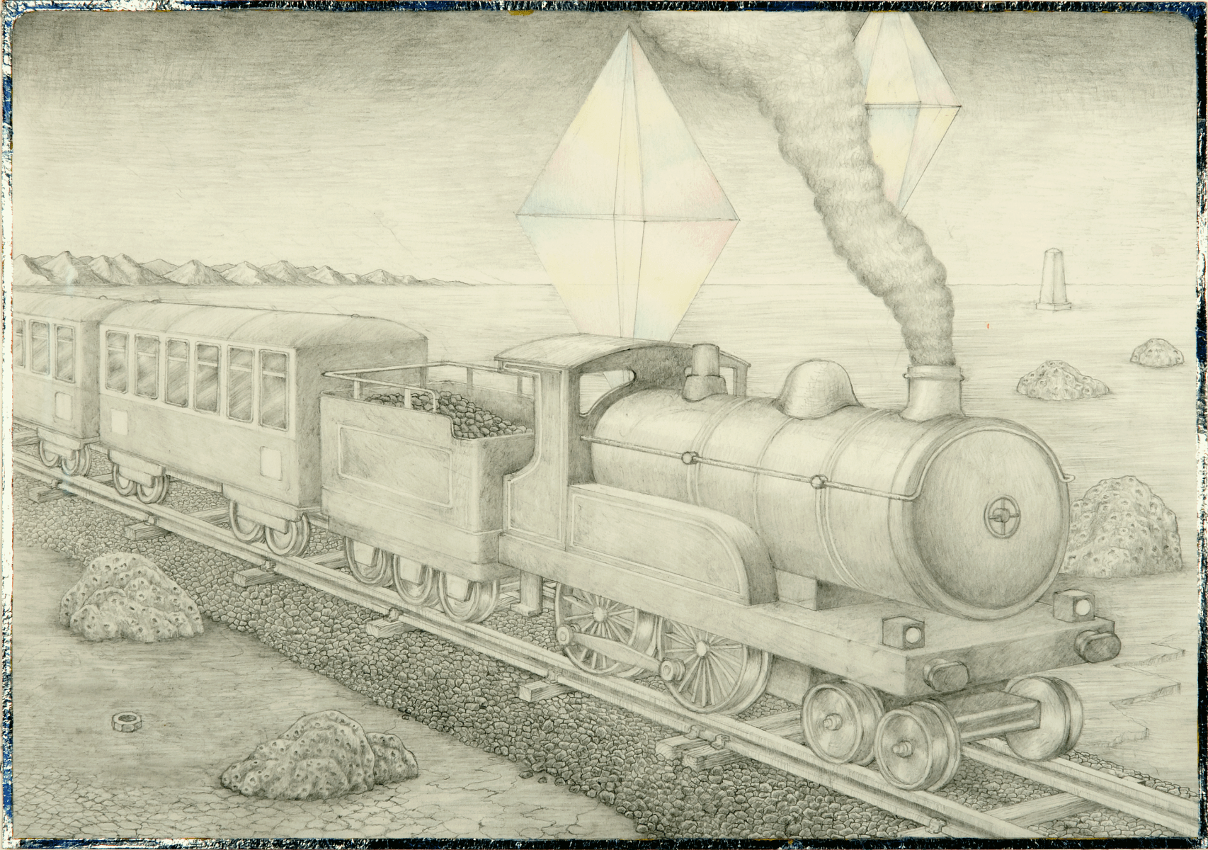 Рисовать поезд карандашом