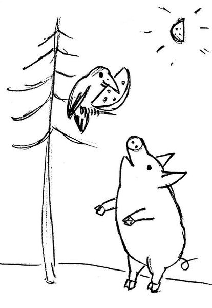 Басня Крылова свинья по дубом