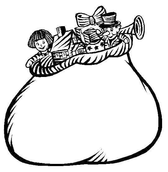 Новогодние подарки раскраска