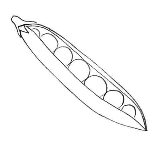 Горох раскраска для детей